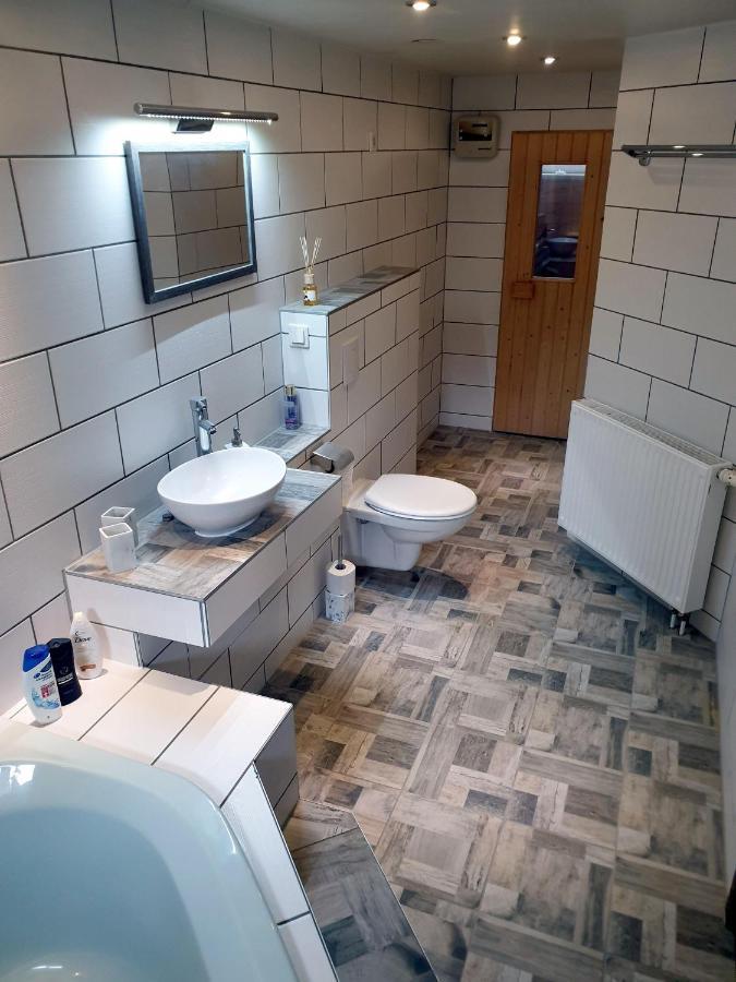Saechsische-Schweiz-Ferienhaus-Wohnung-1-Mit-Elbblick-Sauna-Und-Kamin Konigstein an der Elbe Luaran gambar
